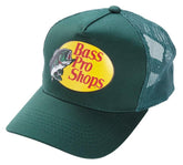 Bass Original Authentic Mesh Trucker Cap Hat- Unisex- Snapback, Ideal for Fishing, Hiking, Camping, and Casual Wear (US, Alpha, One Size, Dark Green)